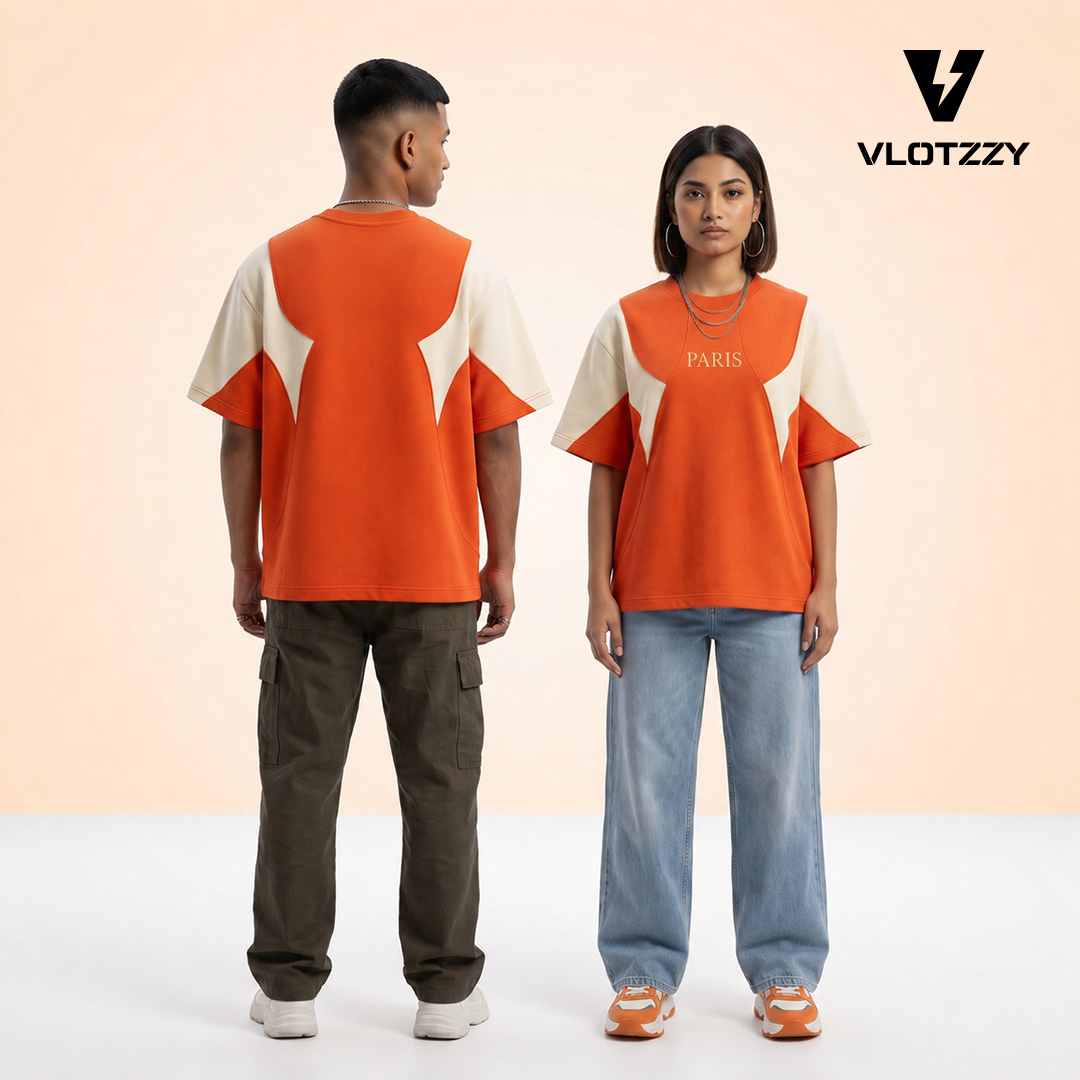 The Paris Curved Panel Drop-Shoulder T-Shirt