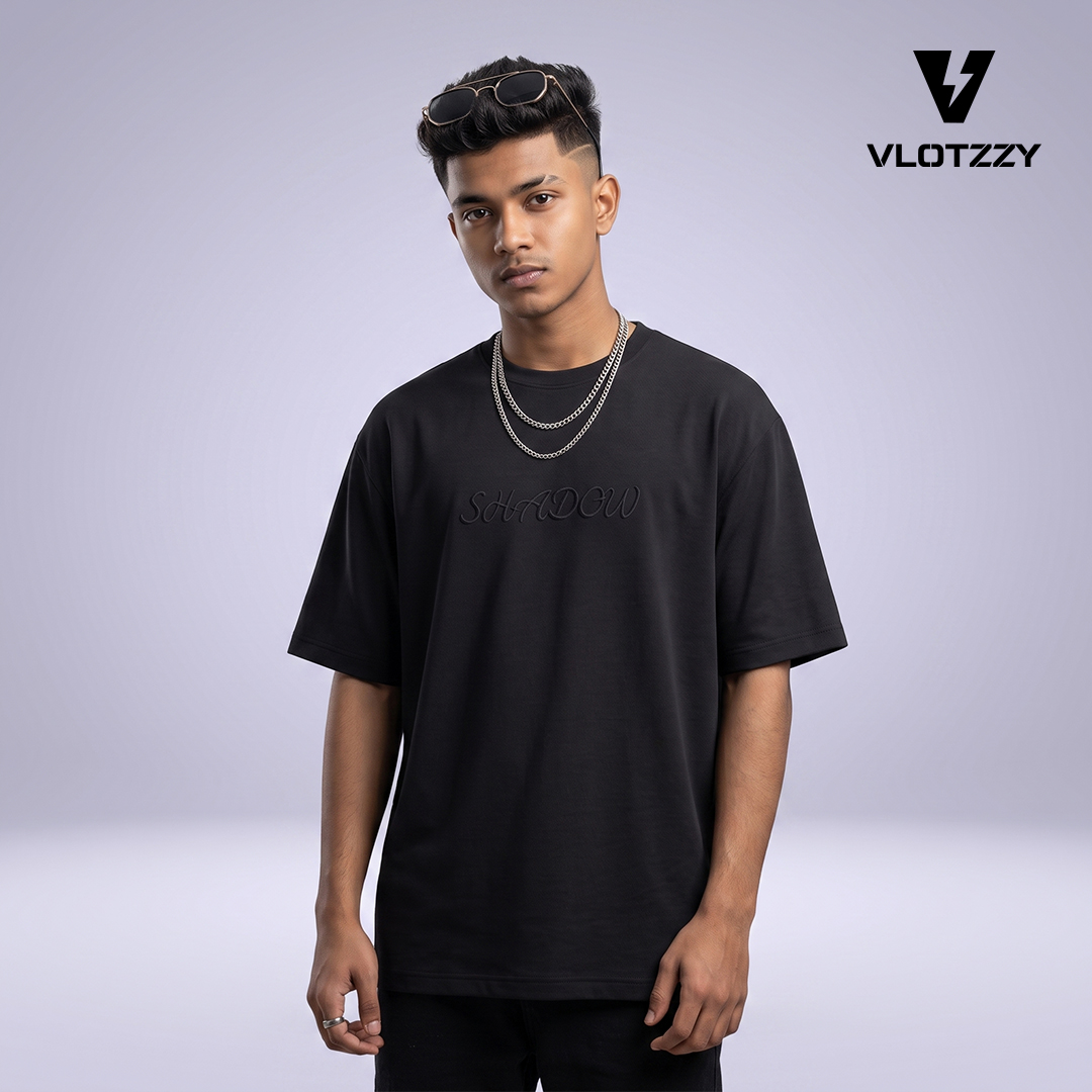 Shadow Script Drop-Shoulder T-Shirt - Image 5