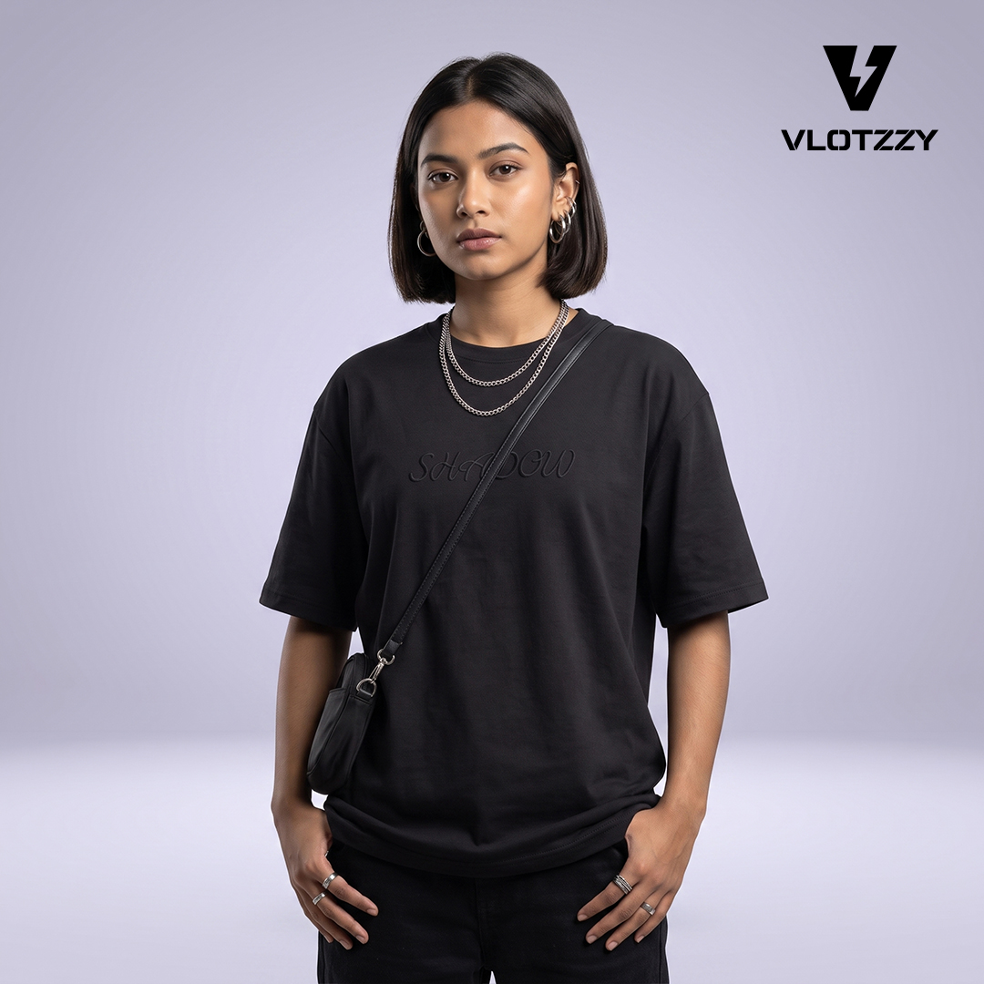 Shadow Script Drop-Shoulder T-Shirt - Image 6