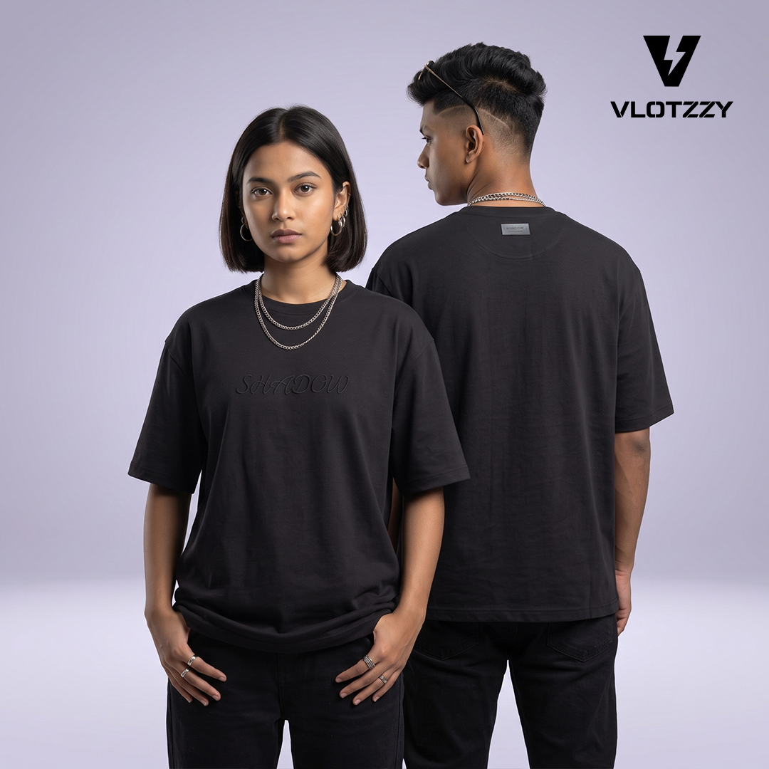 Shadow Script Drop-Shoulder T-Shirt